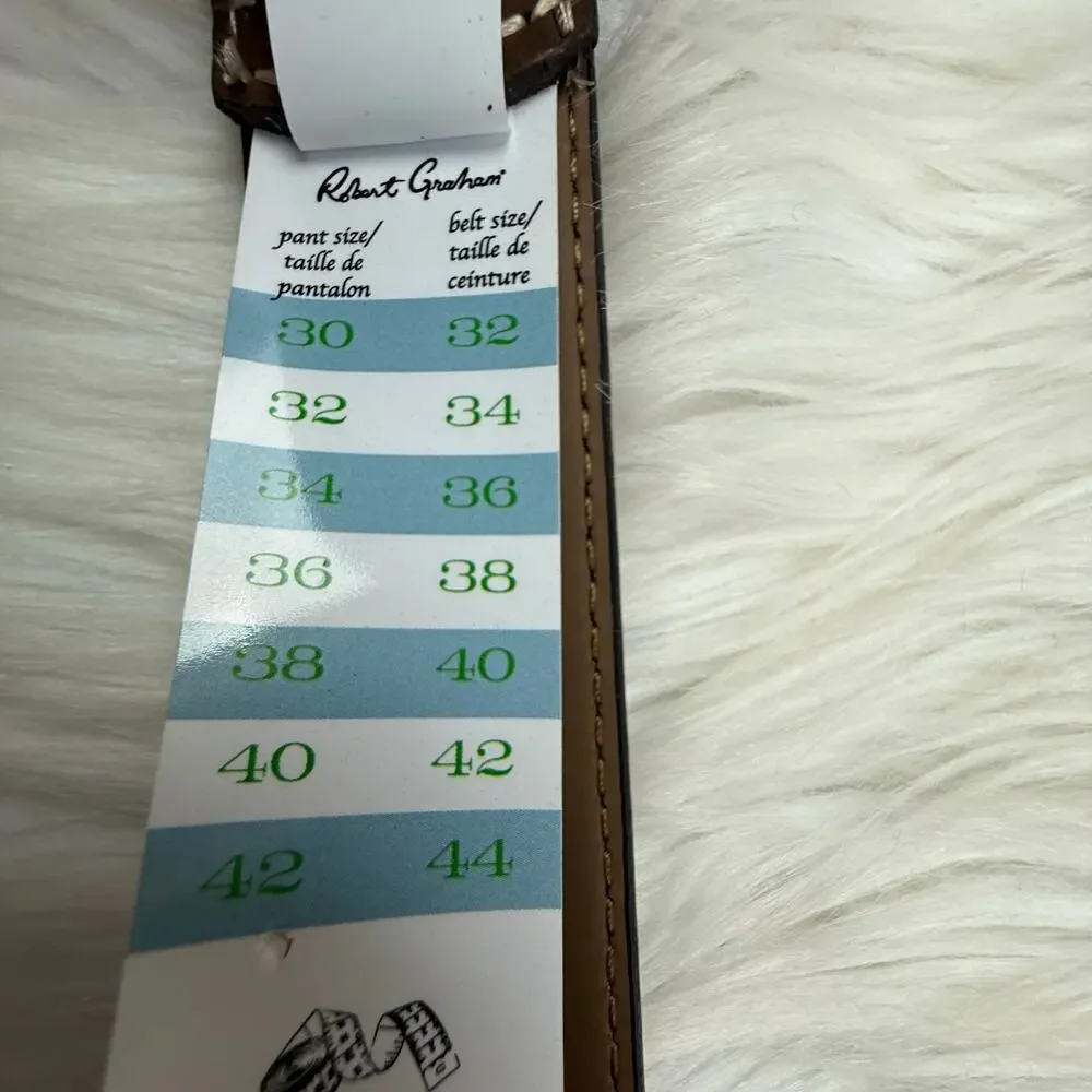 Robert Graham Men's Ripaso Belt Tan Size 36 NWT Modern Classic Quiet Luxury